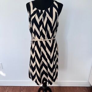 Pink Owl Chevron Dress